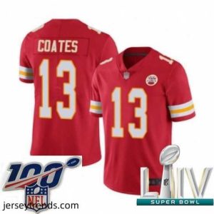 Exquisite 2020 Super Bowl LIV Kansas City Chiefs #13 Sammie Coates Red Team Color Vapor Untouchable Limited Player Football Jersey