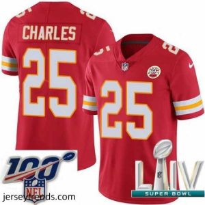 Brilliant 2020 Super Bowl LIV Kansas City Chiefs #25 Jamaal Charles Red Team Color Vapor Untouchable Limited Player Football Jersey