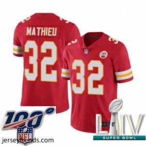 Exquisite 2020 Super Bowl LIV Kansas City Chiefs #32 Tyrann Mathieu Red Team Color Vapor Untouchable Limited Player Football Jersey