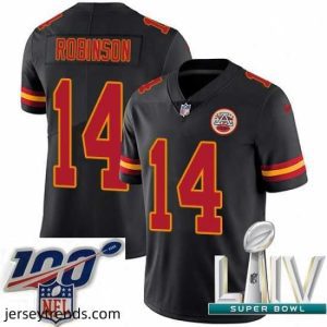 Enchanting 2020 Super Bowl LIV Nike Kansas City Chiefs #14 Demarcus Robinson Limited Black Rush Vapor Untouchable NFL Jersey