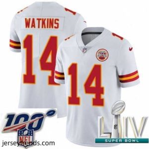 Brilliant 2020 Super Bowl LIV Nike Kansas City Chiefs #14 Sammy Watkins White Vapor Untouchable Limited Player NFL Jersey