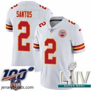 Striking 2020 Super Bowl LIV Nike Kansas City Chiefs #2 Cairo Santos White Vapor Untouchable Limited Player NFL Jersey