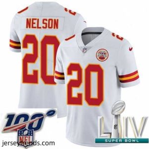 Exquisite 2020 Super Bowl LIV Nike Kansas City Chiefs #20 Steven Nelson White Vapor Untouchable Limited Player NFL Jersey