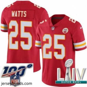 Magnificent 2020 Super Bowl LIV Nike Kansas City Chiefs #25 Armani Watts Red Team Color Vapor Untouchable Limited Player NFL Jersey