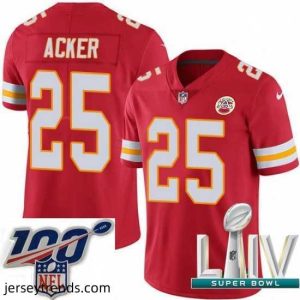 Captivating 2020 Super Bowl LIV Nike Kansas City Chiefs #25 Kenneth Acker Red Team Color Vapor Untouchable Limited Player NFL Jersey