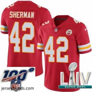 Suave 2020 Super Bowl LIV Nike Kansas City Chiefs #42 Anthony Sherman Red Team Color Vapor Untouchable Limited Player NFL Jersey