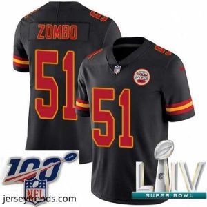 Exquisite 2020 Super Bowl LIV Nike Kansas City Chiefs #51 Frank Zombo Limited Black Rush Vapor Untouchable NFL Jersey