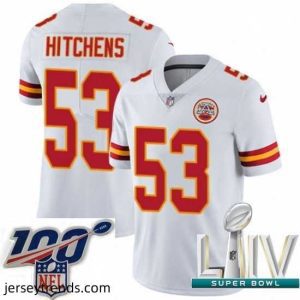 Suave 2020 Super Bowl LIV Nike Kansas City Chiefs #53 Anthony Hitchens White Vapor Untouchable Limited Player NFL Jersey