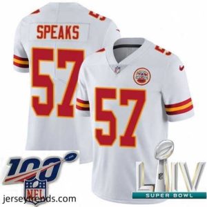 Exquisite 2020 Super Bowl LIV Nike Kansas City Chiefs #57 Breeland Speaks White Vapor Untouchable Limited Player NFL Jersey