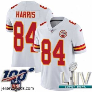 Radiant 2020 Super Bowl LIV Nike Kansas City Chiefs #84 Demetrius Harris White Vapor Untouchable Limited Player NFL Jersey