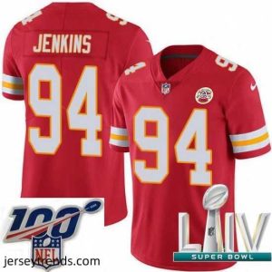 Radiant 2020 Super Bowl LIV Nike Kansas City Chiefs #94 Jarvis Jenkins Red Team Color Vapor Untouchable Limited Player NFL Jersey