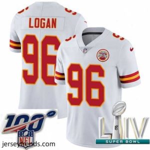 Enchanting 2020 Super Bowl LIV Nike Kansas City Chiefs #96 Bennie Logan White Vapor Untouchable Limited Player NFL Jersey