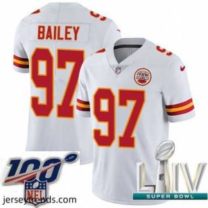 Magnificent 2020 Super Bowl LIV Nike Kansas City Chiefs #97 Allen Bailey White Vapor Untouchable Limited Player NFL Jersey