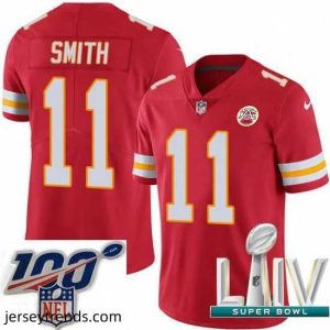 Captivating 2020 Super Bowl LIV Nike Kansas City Chiefs #11 Alex Smith Red Team Color Vapor Untouchable Limited Player NFL Jersey