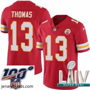 Exquisite 2020 Super Bowl LIV Nike Kansas City Chiefs #13 De'Anthony Thomas Red Team Color Vapor Untouchable Limited Player NFL Jersey