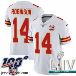 Enchanting 2020 Super Bowl LIV Nike Kansas City Chiefs #14 Demarcus Robinson White Vapor Untouchable Limited Player NFL Jersey