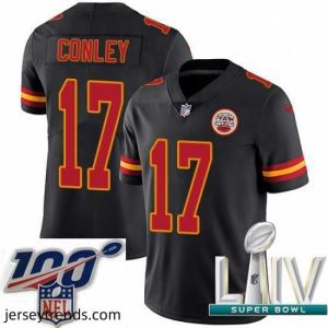 Captivating 2020 Super Bowl LIV Nike Kansas City Chiefs #17 Chris Conley Limited Black Rush Vapor Untouchable NFL Jersey