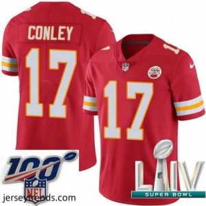 Enchanting 2020 Super Bowl LIV Nike Kansas City Chiefs #17 Chris Conley Red Team Color Vapor Untouchable Limited Player NFL Jersey