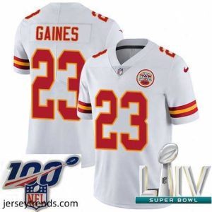 Brilliant 2020 Super Bowl LIV Nike Kansas City Chiefs #23 Phillip Gaines White Vapor Untouchable Limited Player NFL Jersey