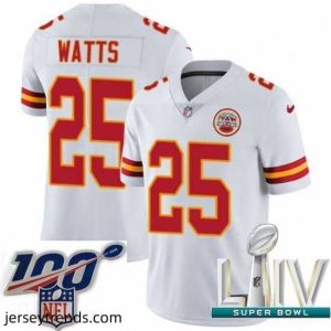 Suave 2020 Super Bowl LIV Nike Kansas City Chiefs #25 Armani Watts White Vapor Untouchable Limited Player NFL Jersey