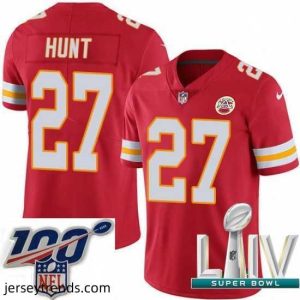 Magnificent 2020 Super Bowl LIV Nike Kansas City Chiefs #27 Kareem Hunt Red Team Color Vapor Untouchable Limited Player NFL Jersey