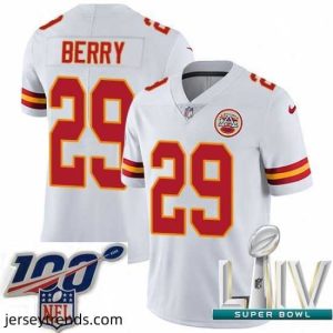 Striking 2020 Super Bowl LIV Nike Kansas City Chiefs #29 Eric Berry White Vapor Untouchable Limited Player NFL Jersey