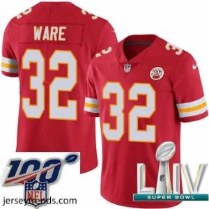 Striking 2020 Super Bowl LIV Nike Kansas City Chiefs #32 Spencer Ware Red Team Color Vapor Untouchable Limited Player NFL Jersey