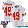 Captivating 2020 Super Bowl LIV Nike Kansas City Chiefs #49 Daniel Sorensen White Vapor Untouchable Limited Player NFL Jersey