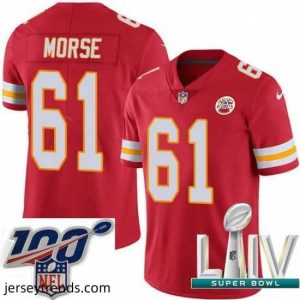 Enchanting 2020 Super Bowl LIV Nike Kansas City Chiefs #61 Mitch Morse Red Team Color Vapor Untouchable Limited Player NFL Jersey
