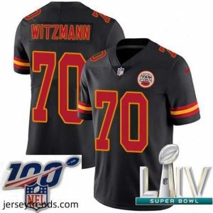Enchanting 2020 Super Bowl LIV Nike Kansas City Chiefs #70 Bryan Witzmann Limited Black Rush Vapor Untouchable NFL Jersey