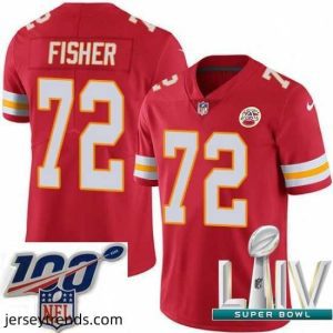 Magnificent 2020 Super Bowl LIV Nike Kansas City Chiefs #72 Eric Fisher Red Team Color Vapor Untouchable Limited Player NFL Jersey