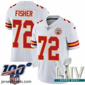 Radiant 2020 Super Bowl LIV Nike Kansas City Chiefs #72 Eric Fisher White Vapor Untouchable Limited Player NFL Jersey