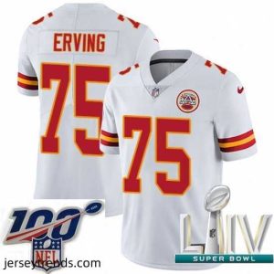 Enchanting 2020 Super Bowl LIV Nike Kansas City Chiefs #75 Cameron Erving White Vapor Untouchable Limited Player NFL Jersey