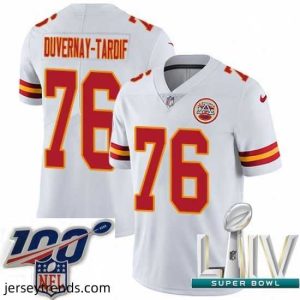 Striking 2020 Super Bowl LIV Nike Kansas City Chiefs #76 Laurent Duvernay-Tardif White Vapor Untouchable Limited Player NFL Jersey