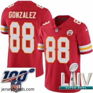 Radiant 2020 Super Bowl LIV Nike Kansas City Chiefs #88 Tony Gonzalez Red Team Color Vapor Untouchable Limited Player NFL Jersey