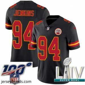 Magnificent 2020 Super Bowl LIV Nike Kansas City Chiefs #94 Jarvis Jenkins Limited Black Rush Vapor Untouchable NFL Jersey
