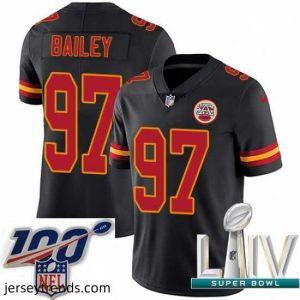 Enchanting 2020 Super Bowl LIV Nike Kansas City Chiefs #97 Allen Bailey Limited Black Rush Vapor Untouchable NFL Jersey