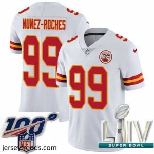 Captivating 2020 Super Bowl LIV Nike Kansas City Chiefs #99 Rakeem Nunez-Roches White Vapor Untouchable Limited Player NFL Jersey