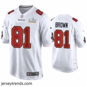 Suave Antonio Brown Buccaneers White Super Bowl Lv Game Fashion Jersey