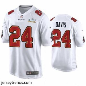 Radiant Carlton Davis Buccaneers White Super Bowl Lv Game Fashion Jersey