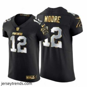 Magnificent Carolina Panthers 12 DJ Moore Nike Black Edition Vapor Untouchable Elite NFL Jersey