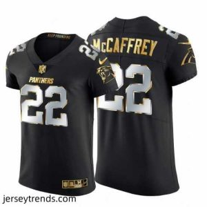 Radiant Carolina Panthers 22 Christian McCaffrey Nike Black Edition Vapor Untouchable Elite NFL Jersey