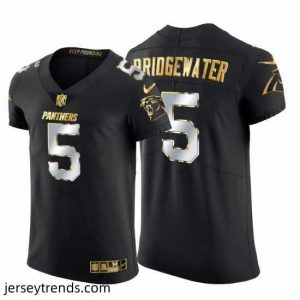 Exquisite Carolina Panthers 5 Teddy Bridgewater Nike Black Edition Vapor Untouchable Elite NFL Jersey