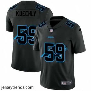 Enchanting Carolina Panthers 59 Luke Kuechly Nike Team Logo Dual Overlap Limited NFL Jersey Black