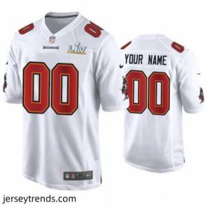 Magnificent Custom Buccaneers White Super Bowl Lv Game Fashion Jersey