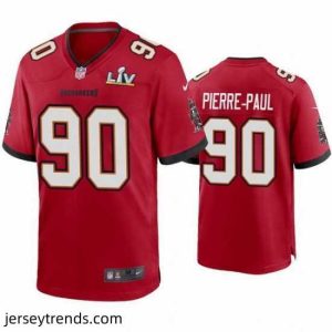 Exquisite Jason Pierre Paul Buccaneers Red Super Bowl Lv Game Jersey