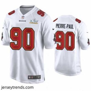 Magnificent Jason Pierre Paul Buccaneers White Super Bowl Lv Game Fashion Jersey