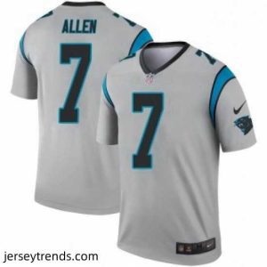 Suave Kyle Allen Carolina Panthers Nike Inverted Silver Jersey Legend