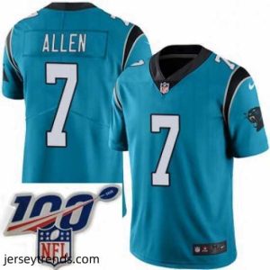 Captivating Kyle Allen Mens Carolina Panthers Nike Alternate Vapor Untouchable Jersey Limited Blue