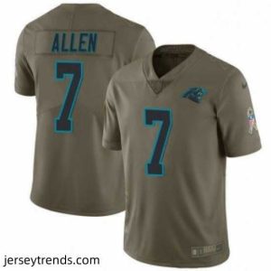 Striking Kyle Allen Carolina Panthers Nike 2017 Salute to Service Jersey Limited Green
